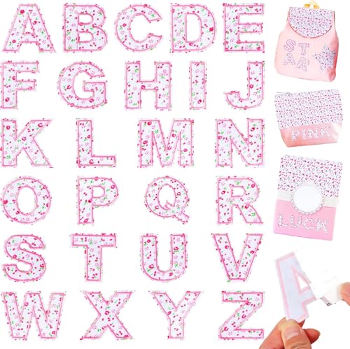 Buchstaben-Aufnäher zum Aufbügeln, Rosa Buchstaben-Aufnäher zum Aufbügeln, Rosa von Hawflu