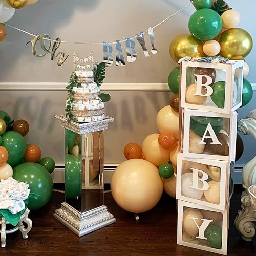 4 Stück Babyparty-Dekoration, Ballon-Box, transparente Ballonbox, 34 Buchstaben, Liebe + Baby + A-Z, geeignet für Geburtstagsparty, Brautparty, Taufe, Geschlechtsoffenbarung, Hochzeit und 4 Stück Babyparty-Dekoration, Ballon-Box, transparente Ballonbox, 34 Buchstaben, Liebe + Baby + A-Z, geeignet für Geburtstagsparty, Brautparty, Taufe, Geschlechtsoffenbarung, Hochzeit und von Hawofly