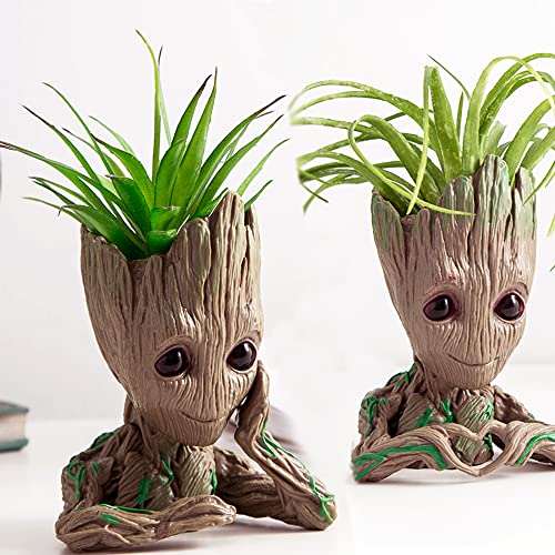 Hawofly Baby Groot blumentopf Mit Drainage Loch, Innovative Action-Figur für Pflanzen,Stifte,Desktop-Dekoration, Outdoor Indoor Ornament Büro Party Weihnachten (Ich vermisse Dich) von Hawofly