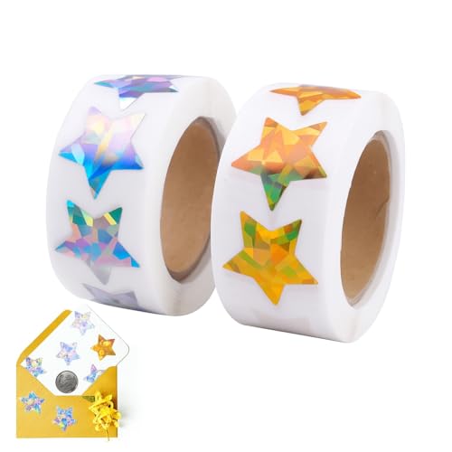 1000 PCS Sterne Aufkleber, Sticker Rolle Schneeflocke Selbstklebend 2,5 Cm, Glitzer Sticker, Glitzer Für Scrapbooking, Sterne Für Karten, Geschenke, Tattoo, Diy & Basteln 1000 PCS Sterne Aufkleber, Sticker Rolle Schneeflocke Selbstklebend 2,5 Cm, Glitzer Sticker, Glitzer Für Scrapbooking, Sterne Für Karten, Geschenke, Tattoo, Diy & Basteln von Hawpasy