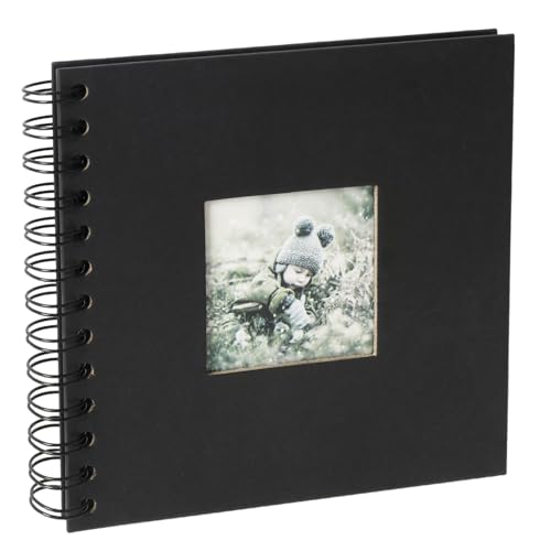 Fotoalbum zum Selbstgestalten 17 x 17 cm, Spiralgebundenes Scrapbook mit 40 weißen Seiten, DIY Album zum Einkleben für Erinnerungen, Hochzeit, Familie, Baby, Geburtstag, Jahrestag, Geschenkideen von Hawpasy