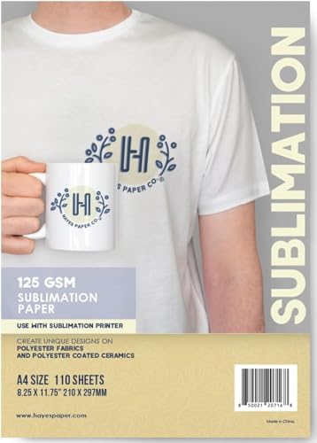 Hayes Paper Co. Sublimationspapier, 125 g/m², A4, 110 Blatt Hayes Paper Co. Sublimationspapier, 125 g/m², A4, 110 Blatt von Hayes Paper Co.
