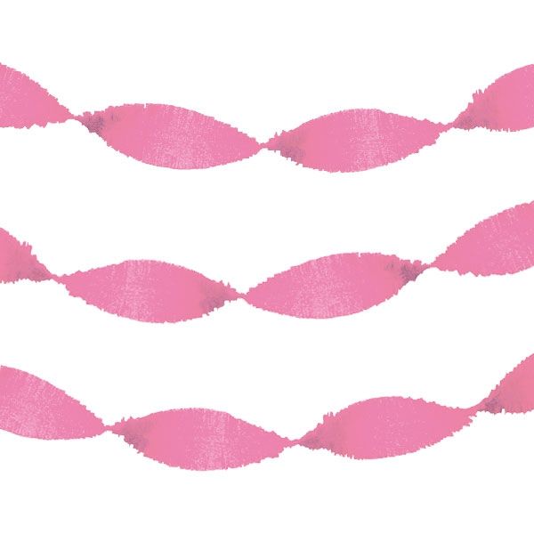 Drehgirlande in Rosa aus Krepppapier für viele Anlässe, 24m lang von Haza Groep B.V.