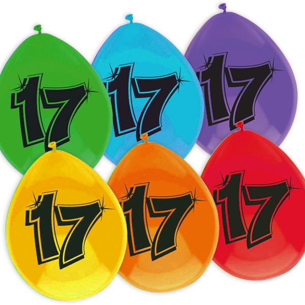 Luftballons, bedruckt mit der Zahl "17" von Haza Groep B.V.