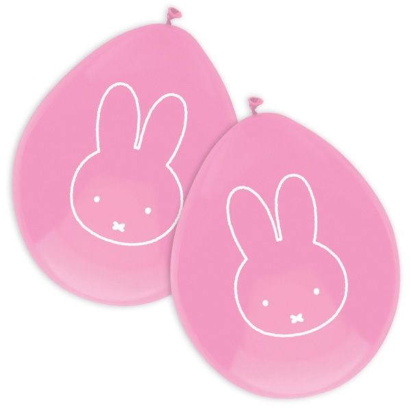 Miffy Luftballons in Rosa mit dem niedlichen Häschen im 6er Pack von Haza Groep B.V.