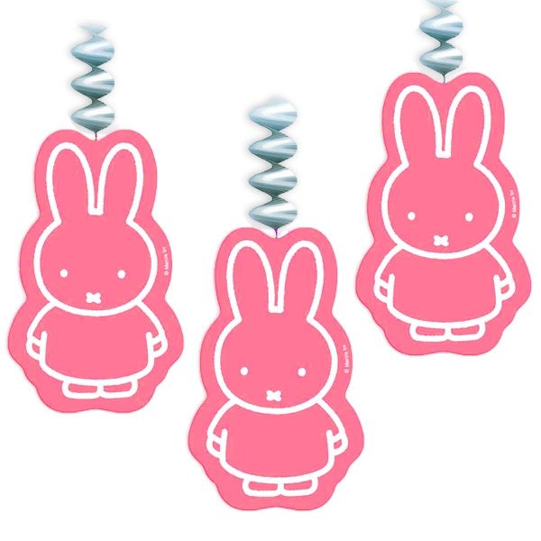 Miffy Spiralen in Rosa mit dem beliebten Häschen, 3er Pack, Pappe von Haza Groep B.V.