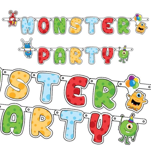 Monster Buchstabenkette für eine besonders witzige Monsterparty 1,5m von Haza Groep B.V.