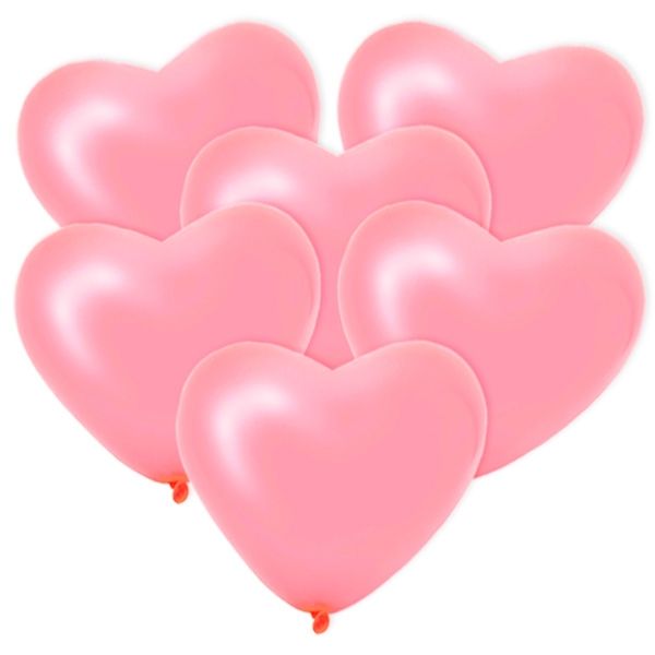 Rosa Herzballons, 6 Stück, 25 cm Rosa Herzballons, 6 Stück, 25 cm von Haza Groep B.V.