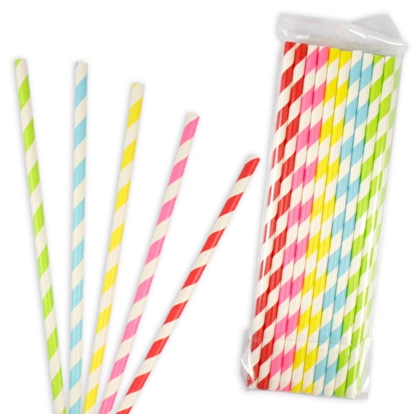 Trinkhalme, bunt gestreift, 20 Stück Trinkhalme, bunt gestreift, 20 Stück von Haza Groep B.V.