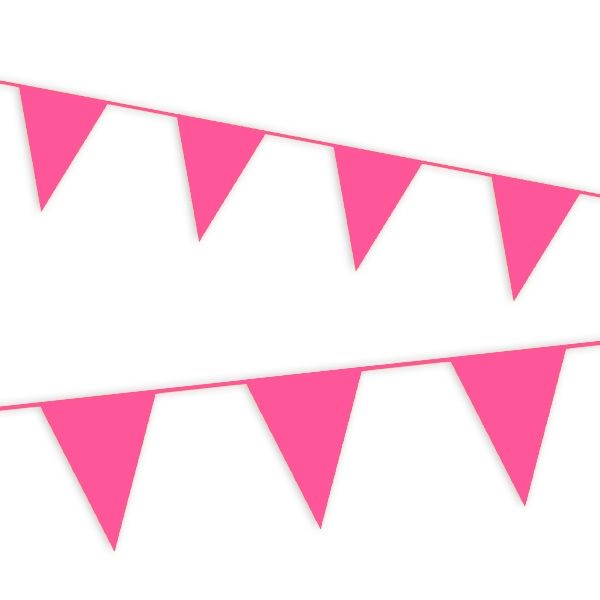 Wimpelkette in Pink aus Folie, Partydeko für draußen, 10 m von Haza Groep B.V.