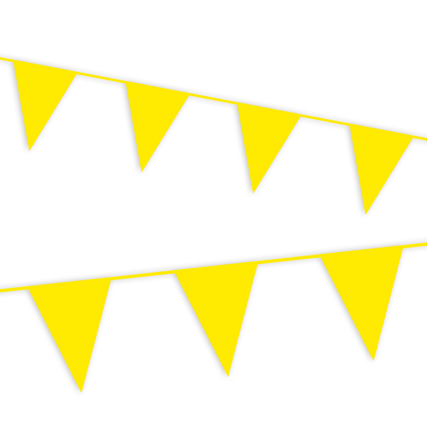 gelbe Wimpelkette mit vielen Folie-Wimpeln als Outdoor-Deko, 10m gelbe Wimpelkette mit vielen Folie-Wimpeln als Outdoor-Deko, 10m von Haza Groep B.V.