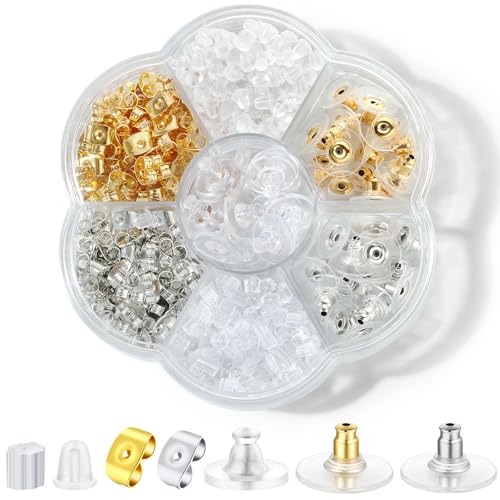 Ohrring-Verschlüsse für Ohrstecker, transparenter Kunststoff, hypoallergen, Metall, Gummi, Silikon, Ohrring-Verschlüsse, Kugelkupplungsstopper, Ersatz-Kits für Fischhaken, Ohrringe, Ohrstecker, 7 Ohrring-Verschlüsse für Ohrstecker, transparenter Kunststoff, hypoallergen, Metall, Gummi, Silikon, Ohrring-Verschlüsse, Kugelkupplungsstopper, Ersatz-Kits für Fischhaken, Ohrringe, Ohrstecker, 7 von Hazifes