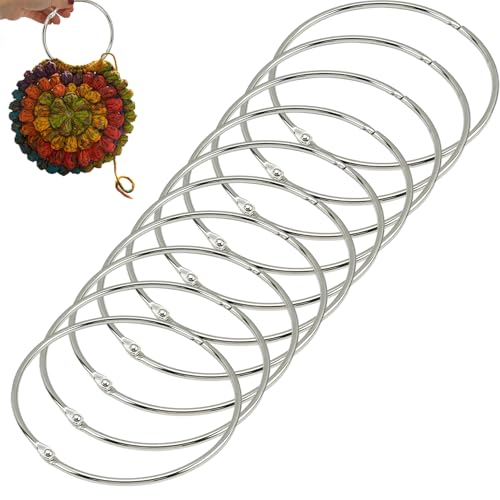 10pcs 4 Zoll Metall Lose Blattbindemittel Ringe, Hochleistungsbuchringe für Home-Office-Bindemittel, Karteikarten, Einnahmen, Memos, Fotos und DIY-Handwerksprojekte von Hbbgdiy
