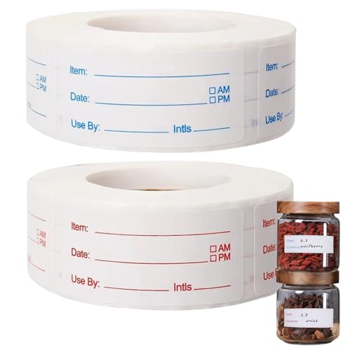 2 ROLL SELTSCHAFTE PVC PVC -Gefrierlabels, abnehmbare Schreib- und Jam -Jar -Jar -Aufkleber für Kühlschrank, Pantry & Mahlzeitenzubereitungsorganisation 2 ROLL SELTSCHAFTE PVC PVC -Gefrierlabels, abnehmbare Schreib- und Jam -Jar -Jar -Aufkleber für Kühlschrank, Pantry & Mahlzeitenzubereitungsorganisation von Hbbgdiy