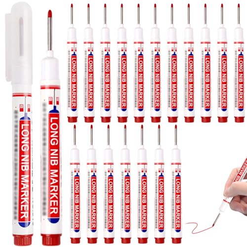 20pcs Long Nib Marker 22 mm langer Nasenmarkierungsmarkierungsstift wasserdicht Schnell trockener Konstruktionsmarker zum Schweißen von Holzbearbeitung, rot 20pcs Long Nib Marker 22 mm langer Nasenmarkierungsmarkierungsstift wasserdicht Schnell trockener Konstruktionsmarker zum Schweißen von Holzbearbeitung, rot von Hbbgdiy