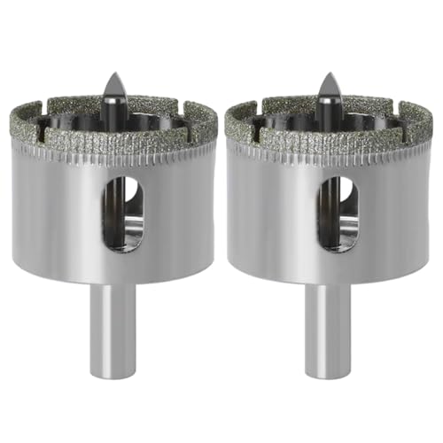 2pcs 2 Zoll/50 mm Diamantlochsägen mit Mitte zum Schneiden von Metall-, Glas-, Plastik-, Fliesen-, Stein-, Holz-, Porzellan-, Küchen- und Badezimmerprojekten 2pcs 2 Zoll/50 mm Diamantlochsägen mit Mitte zum Schneiden von Metall-, Glas-, Plastik-, Fliesen-, Stein-, Holz-, Porzellan-, Küchen- und Badezimmerprojekten von Hbbgdiy