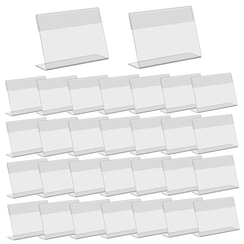 30pcs Acrylschildhalter 3, 5x2, 4 Zoll L-förmig transparentes Kartenanzeigestand, Mini-Tabletop-Name-Tag-Inhaber für Buffet-Lebensmitteletiketten, Einzelhandelsgeschäfte, Bürogebrauch 30pcs Acrylschildhalter 3, 5x2, 4 Zoll L-förmig transparentes Kartenanzeigestand, Mini-Tabletop-Name-Tag-Inhaber für Buffet-Lebensmitteletiketten, Einzelhandelsgeschäfte, Bürogebrauch von Hbbgdiy