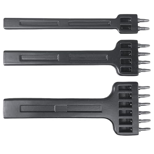 3pcs/festgelegte Ledernähte Punch -Set 4 Zoll 2/4/6 Stecker Lederloch -Loch -Werkzeug, 6 -mm von Hbbgdiy