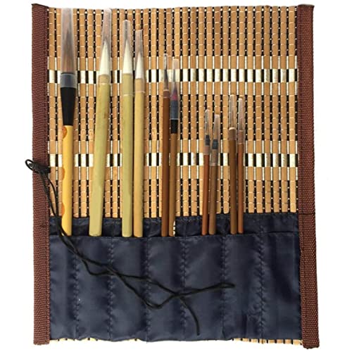 Hbbgdiy Chinesische Pinsel, 10pcs Traditionelle Kalligraphie Pinsel Set Aquarell Schreiben Kanji Art Kanji Japanische Sumi-Malerei Zeichnung mit Roll-up-Halter für Studenten professionelle Anfänger Hbbgdiy Chinesische Pinsel, 10pcs Traditionelle Kalligraphie Pinsel Set Aquarell Schreiben Kanji Art Kanji Japanische Sumi-Malerei Zeichnung mit Roll-up-Halter für Studenten professionelle Anfänger von Hbbgdiy