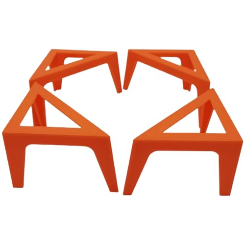 Lackständer für Leinwände, 4pcs Plastikdreieck -Leinwandbestände, 4x2x2 -Zoll -Risers Halter zum Gießen von Gemälden Zeichnen, Orange von Hbbgdiy