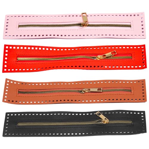 Reißverschlüsse für Taschen und Geldbörsen, PU Leder Crochet Reißverschluss mit Löchern 4pcs 10, 6 x 2, 4 Zoll glatte Nählieferungen für DIY, Jeans, Handwerk Reißverschlüsse für Taschen und Geldbörsen, PU Leder Crochet Reißverschluss mit Löchern 4pcs 10, 6 x 2, 4 Zoll glatte Nählieferungen für DIY, Jeans, Handwerk von Hbbgdiy