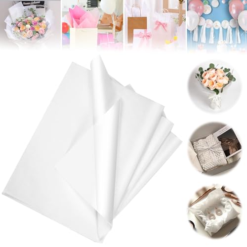 80 Blatt Seidenpapier Weiß, 50×70 cm Tissue Paper, Weißes Verpackungspapier, Seidenpapier Verpackungsmaterial für Bastelarbeiten Blumen Geburtstag Party Festival Kunsthandwerk und Modellbau 80 Blatt Seidenpapier Weiß, 50×70 cm Tissue Paper, Weißes Verpackungspapier, Seidenpapier Verpackungsmaterial für Bastelarbeiten Blumen Geburtstag Party Festival Kunsthandwerk und Modellbau von Hcunbsu