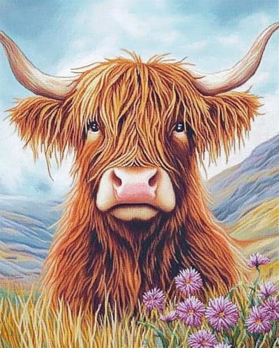Hdfvlfdsa 11Ct Gestempelte Kreuzstich-Sets, Hochlandrinder Kühe 40X50Cm Diy Cross Stitch Stickpackung Craft Handarbeiten Vorgedruckter Stickerei-Starter-Kit Für Anfänger Hdfvlfdsa 11Ct Gestempelte Kreuzstich-Sets, Hochlandrinder Kühe 40X50Cm Diy Cross Stitch Stickpackung Craft Handarbeiten Vorgedruckter Stickerei-Starter-Kit Für Anfänger von Hdfvlfdsa