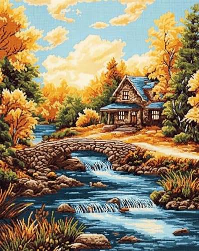 Hdfvlfdsa 11Ct Kreuzstich Set Vorgedruckt, Flusslandschaft 40X50Cm Kreuzstich Stickpackungen Diy Stickerei Set Gestempelt Erwachsene Anfänger Hdfvlfdsa 11Ct Kreuzstich Set Vorgedruckt, Flusslandschaft 40X50Cm Kreuzstich Stickpackungen Diy Stickerei Set Gestempelt Erwachsene Anfänger von Hdfvlfdsa