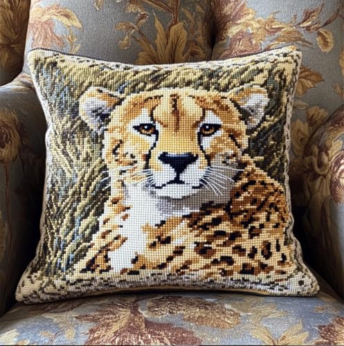 Hdfvlfdsa Kreuzstich Kissen Set Creekside Cheetah 45X45Cm Anfänger, Überwurf-Kissenbezug, Sofakissenbezug, Stickset, Kreuzstich Hdfvlfdsa Kreuzstich Kissen Set Creekside Cheetah 45X45Cm Anfänger, Überwurf-Kissenbezug, Sofakissenbezug, Stickset, Kreuzstich von Hdfvlfdsa