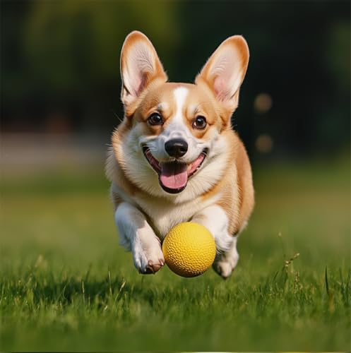 Hdfvlfdsa Kreuzstich-Set, 11 Karat, Gestempelt Corgi-Hund Spielt Ball 40X40Cm Einfache Muster, Stickerei, Kreuzstich-Zubehör von Hdfvlfdsa
