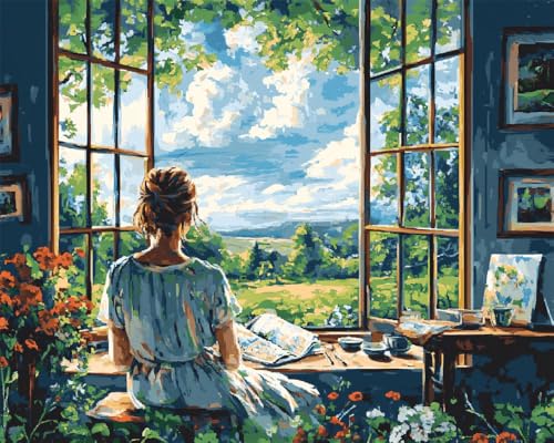 Hdfvlfdsa Kreuzstich Set Vorgedruckt, Stickvorlagen Stickbilder Vorgedruckt Frau Malt Unter Dem Fenster 60x80cm Kreuzstich Stickpackungen Stickpackung Cross Stitch Embroidery Kit Stickset Sticken Set Hdfvlfdsa Kreuzstich Set Vorgedruckt, Stickvorlagen Stickbilder Vorgedruckt Frau Malt Unter Dem Fenster 60x80cm Kreuzstich Stickpackungen Stickpackung Cross Stitch Embroidery Kit Stickset Sticken Set von Hdfvlfdsa