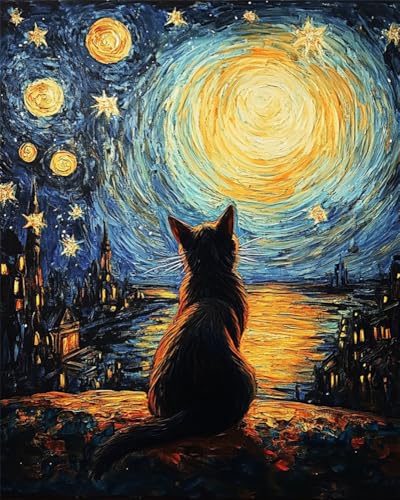 Kreuzstich Set Vorgedruckt, Katze Sternenhimmel 40X50Cm Stickvorlagen Stickbilder Vorgedruckt Kreuzstich Stickpackungen Stickpackung Cross Stitch Embroidery Kit Stickset Sticken Set Für Erwa Kreuzstich Set Vorgedruckt, Katze Sternenhimmel 40X50Cm Stickvorlagen Stickbilder Vorgedruckt Kreuzstich Stickpackungen Stickpackung Cross Stitch Embroidery Kit Stickset Sticken Set Für Erwa von Hdfvlfdsa