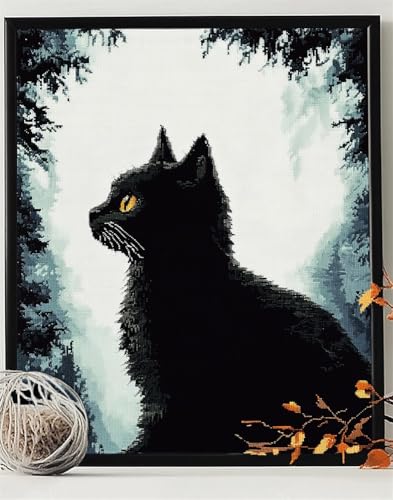 Kreuzstich Set Vorgedruckt, Schwarze Katze 60x80cm Stickvorlagen Stickbilder Vorgedruckt Kreuzstich Stickpackungen Stickpackung Cross Stitch Embroidery Kit Stickset Sticken Set Erwachsene An Kreuzstich Set Vorgedruckt, Schwarze Katze 60x80cm Stickvorlagen Stickbilder Vorgedruckt Kreuzstich Stickpackungen Stickpackung Cross Stitch Embroidery Kit Stickset Sticken Set Erwachsene An von Hdfvlfdsa