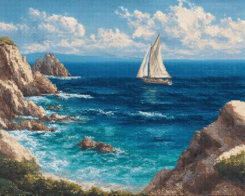 Kreuzstich Set Vorgedruckt, Stickvorlagen Stickbilder Vorgedruckt Seelandschaft Mit Segelboot Im Meer 40X50Cm Kreuzstich Stickpackungen Stickpackung Cross Stitch Embroidery Kit Stickset Stic Kreuzstich Set Vorgedruckt, Stickvorlagen Stickbilder Vorgedruckt Seelandschaft Mit Segelboot Im Meer 40X50Cm Kreuzstich Stickpackungen Stickpackung Cross Stitch Embroidery Kit Stickset Stic von Hdfvlfdsa
