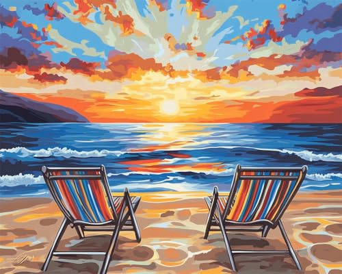 Kreuzstich Set Vorgedruckt Sonnenuntergang 60x80cm Stickvorlagen Stickbilder Vorgedruckt Kreuzstich Stickpackungen Stickpackung Cross Stitch Embroidery Kit Stickset Sticken Set Erwachsene An von Hdfvlfdsa