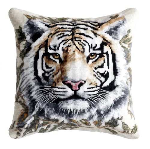 Kreuzstich Stickpackungen Kissen Stickerei Set Anfänger Vorgedruckt Weißer Tiger 45X45Cm Diy Set Kreativ Für Erwachsene Bastelset Handwerker Haus Dekoration Kreuzstichkissen Zum Stitch Kisse Kreuzstich Stickpackungen Kissen Stickerei Set Anfänger Vorgedruckt Weißer Tiger 45X45Cm Diy Set Kreativ Für Erwachsene Bastelset Handwerker Haus Dekoration Kreuzstichkissen Zum Stitch Kisse von Hdfvlfdsa