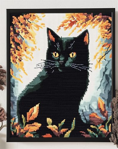Kreuzstich Stickpackungen Vorgedruckt Set Erwachsene, Schwarze Katze 30x40cm Stickvorlagen Stickbilder Vorgedruckt Kreuzstich Stickpackung Sticken Stickbild Set Für Erwachsene Anfänger Cross Kreuzstich Stickpackungen Vorgedruckt Set Erwachsene, Schwarze Katze 30x40cm Stickvorlagen Stickbilder Vorgedruckt Kreuzstich Stickpackung Sticken Stickbild Set Für Erwachsene Anfänger Cross von Hdfvlfdsa