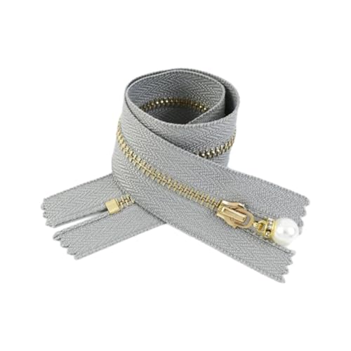 15/18/20/25/30 cm geschlossene Metallreißverschlüsse, Nr. 3, 5-teiliges Set, geeignet für Taschen, Perlenschieberreißverschlüsse, dekorative Reißverschlüsse für Kleidung und DIY-Nähzubehör.,25 cm von Hdhfjks