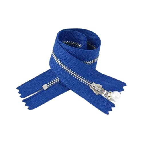 15/18/20/25/30 cm geschlossene Metallreißverschlüsse, Nr. 3, 5-teiliges Set, geeignet für Taschen, Perlenschieberreißverschlüsse, dekorative Reißverschlüsse für Kleidung und DIY-Nähzubehör.,20 cm von Hdhfjks