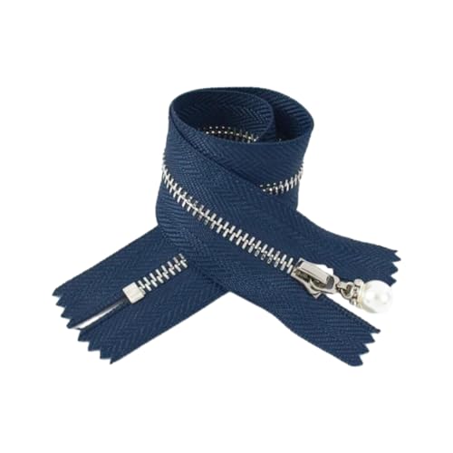 15/18/20/25/30 cm geschlossene Metallreißverschlüsse, Nr. 3, 5-teiliges Set, geeignet für Taschen, Perlenschieberreißverschlüsse, dekorative Reißverschlüsse für Kleidung und DIY-Nähzubehör.,15 cm von Hdhfjks