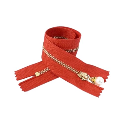 15/18/20/25/30 cm geschlossene Metallreißverschlüsse, Nr. 3, 5-teiliges Set, geeignet für Taschen, Perlenschieberreißverschlüsse, dekorative Reißverschlüsse für Kleidung und DIY-Nähzubehör.,15 cm von Hdhfjks