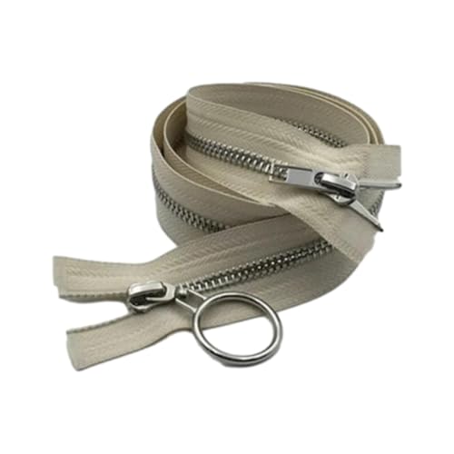 Auto Lock Metallreißverschluss, 5# 80/100/120cm, Doppelschieber-Reißverschlüsse, für Jackenmäntel, Reißverschluss-Reparaturset, Nähzubehör für DIY-Kleidung,5#,100cm von Hdhfjks