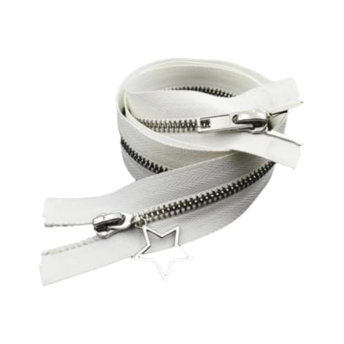 Auto Lock Metallreißverschluss, 5# 80/100/120cm, Doppelschieber-Reißverschlüsse, für Jackenmäntel, Reißverschluss-Reparaturset, Nähzubehör für DIY-Kleidung,5#,100cm von Hdhfjks