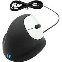 r-go HE Ergo Vertical Mouse Größe M rechts Maus ergonomisch kabelgebunden schwarz, silber von r-go