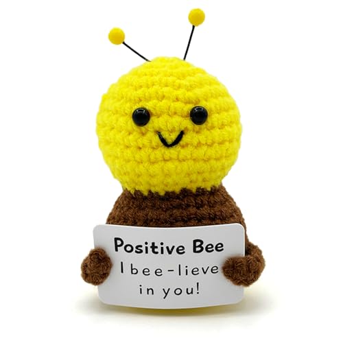 Pocket Hug Gehäkelte Biene Geschenke - Positive Potato Kartoffel Serien Gestrickte Glücksbringer Gute Besserung Genesungsgeschenke Prüfung Zeugnis Geburtstagsgeschenk Freunden Kollegen Geschenke Pocket Hug Gehäkelte Biene Geschenke - Positive Potato Kartoffel Serien Gestrickte Glücksbringer Gute Besserung Genesungsgeschenke Prüfung Zeugnis Geburtstagsgeschenk Freunden Kollegen Geschenke von HeDaKang