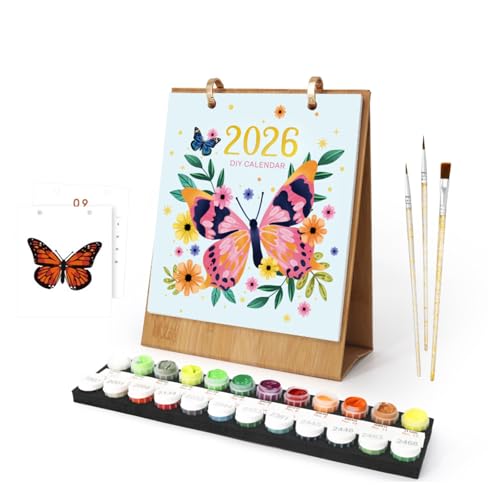 Malkalender Für 2026, Malen Nach Zahlen Kalender Wandkalender,Includes four designs featuring landscapes, flowers, butterflies, and plants.Wandkalender 2026 Zum Aufstellen, Mit Pinsels Und Acrylfarbe, Malkalender Für 2026, Malen Nach Zahlen Kalender Wandkalender,Includes four designs featuring landscapes, flowers, butterflies, and plants.Wandkalender 2026 Zum Aufstellen, Mit Pinsels Und Acrylfarbe, von HeFZiYMOZaDP