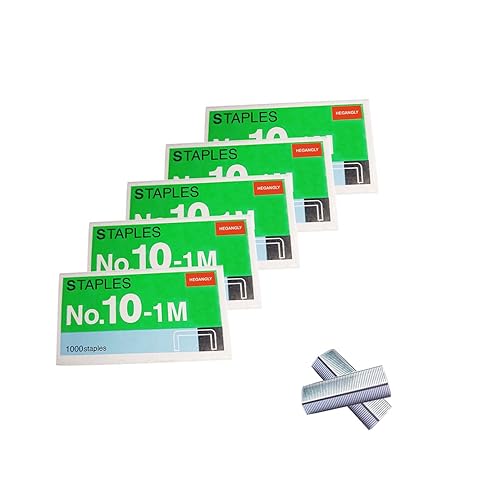 HeGangLy 5000 Stück Nr. 10 Heftklammern für Max HD-10D, Swingline Tot Mini-Hefter und andere Mini-Heftgeräte (kleiner als Standard) Silber von HeGangLy