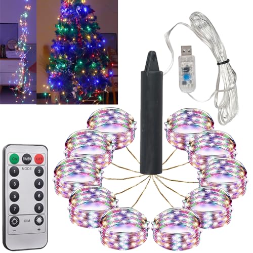 HeaHap Feen-Lichterkette 10 Stück 2 Meter Kupferdraht USB Lichterketten, 20 LED-Perlen wasserdicht für die Herstellung von Glaslichtern DIY verschiedene Szenenatmosphären Party von HeaHap