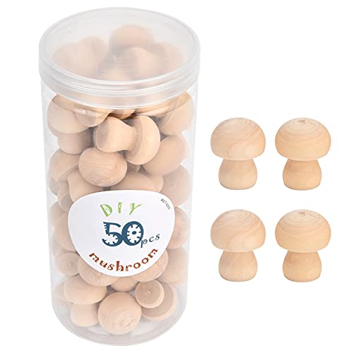 50pcs Holzpilz DIY -Spielzeug Unvollendete Pilzhandwerk Imagination Kleine Pilze für Kunsthandwerksprojekte Pilz Ornament Holz Heimatkoration mit 50pcs Holzpilz DIY -Spielzeug Unvollendete Pilzhandwerk Imagination Kleine Pilze für Kunsthandwerksprojekte Pilz Ornament Holz Heimatkoration mit von Headerbs
