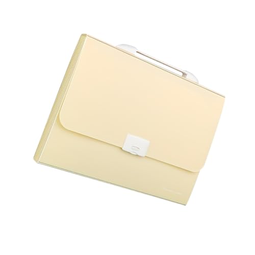 Akkordesische Datei Ordner Dokument Organizer Erweiterbarer Einreichungsmanager Tragbar mit 13 Taschen A4 Organ Bag Papa Bill Quittungs Organizer (YELLOW) von Headerbs